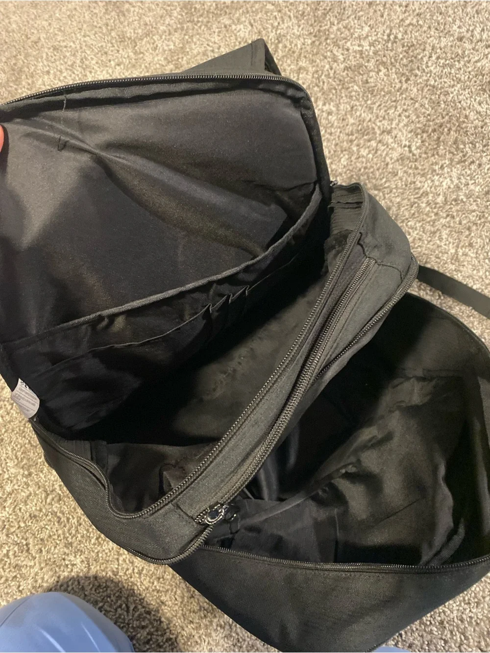 Nike Black Backpack with White Swoosh Logo